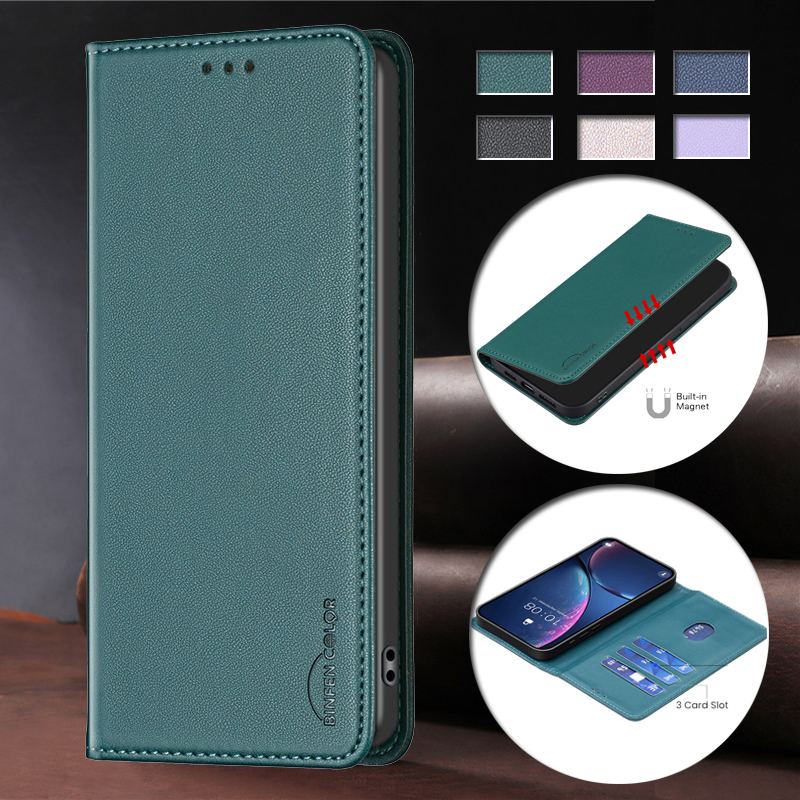 Luxury Bags Eu - Redmi15C Fundas Роскошный кожаный флип-чехол для