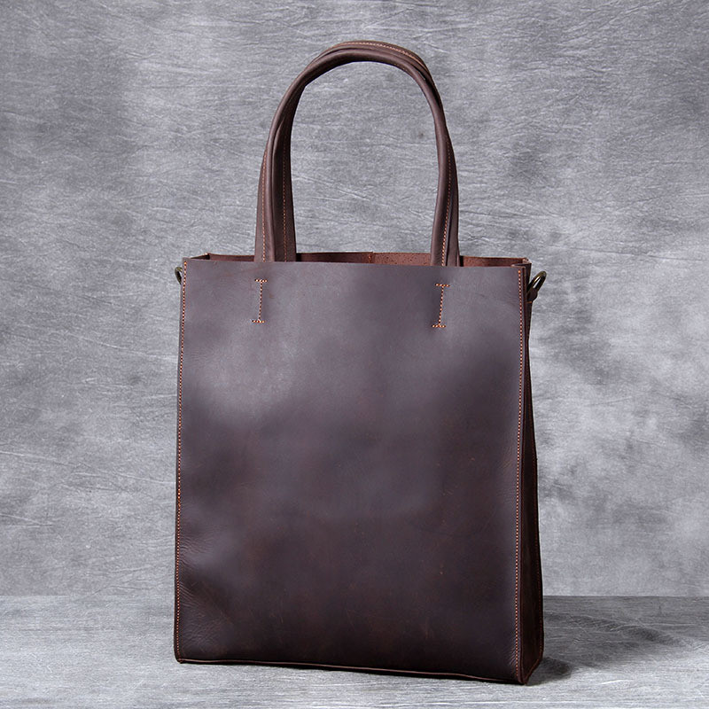 Luxury Bags Coach - Винтажная мужская сумка-тоут из натуральной кожи,
