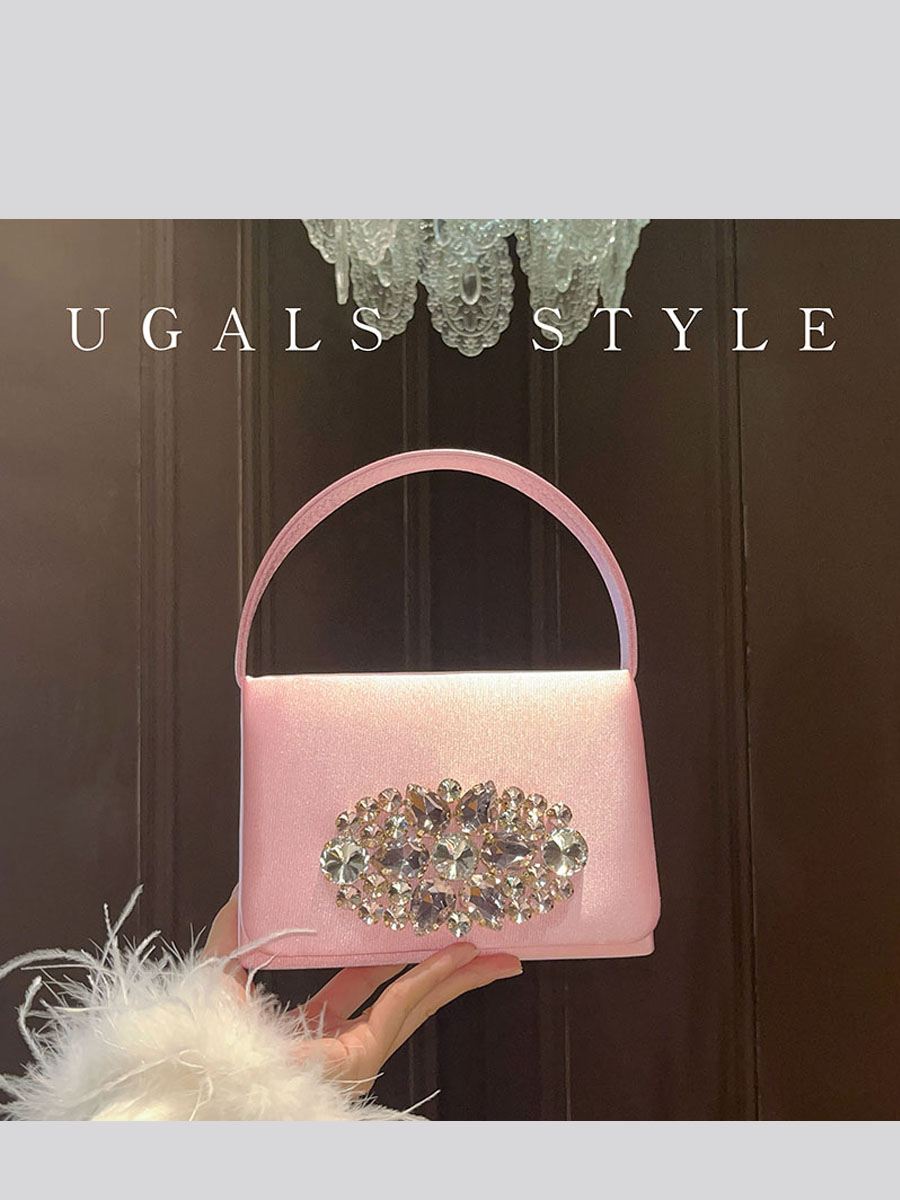 Luxury Bags For Young Women - Сумка UGALS Luxury Satin Diamond Gemstone,