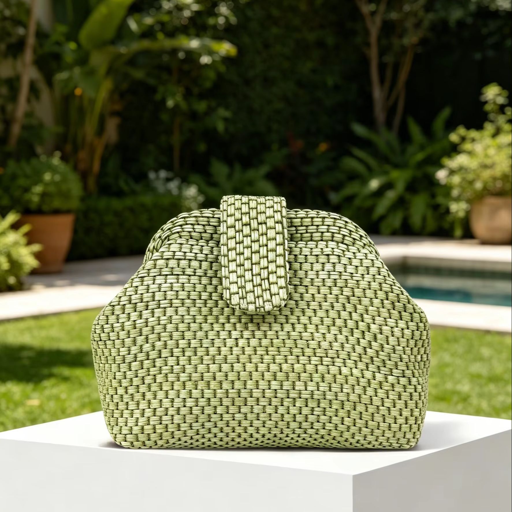 Luxury Bags Green - Французская роскошная сумка-клатч ручной работы из