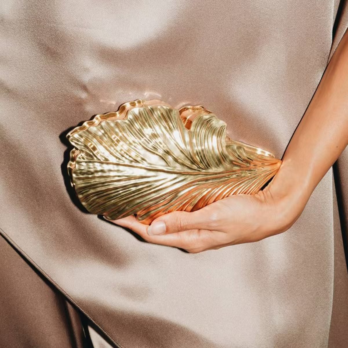 Luxury Bags For Young Women - Роскошная золотистая модная акриловая сумка-клатч в