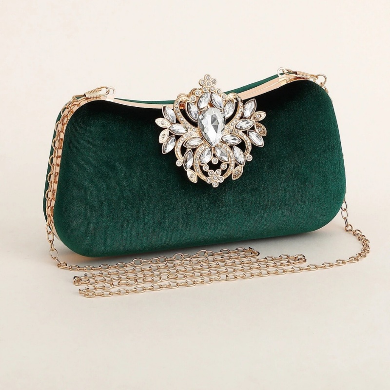 Темно-зеленый бархатный клатч  – обзор и цена Luxury Bags Green