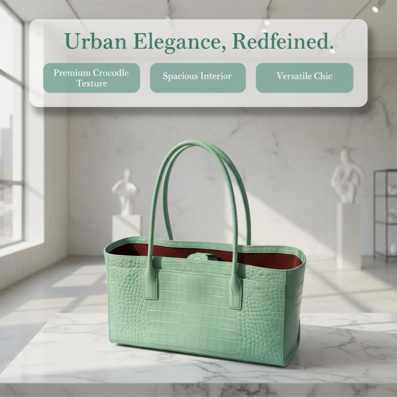 Роскошная кожаная сумка с крок – обзор и цена Luxury Bags Green