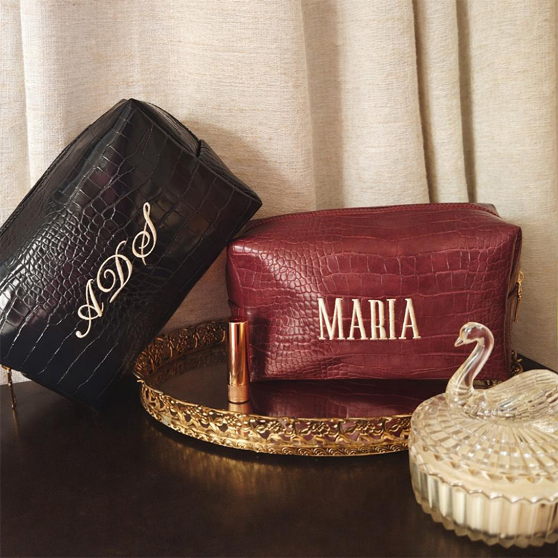 Вышитая косметичка из экокожи  – обзор и цена Luxury Bags Vegan Leather